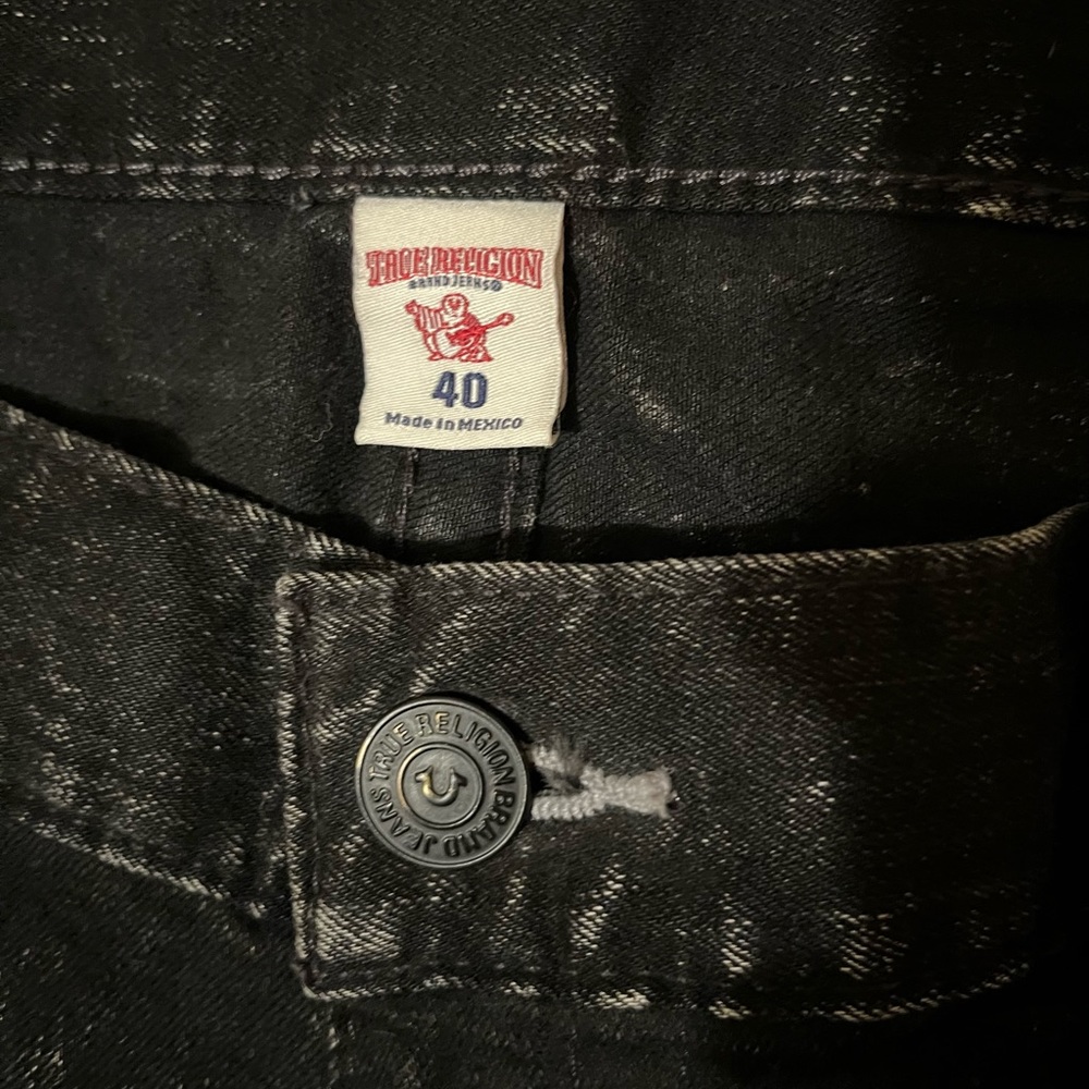 black grayish True Religion men jeans